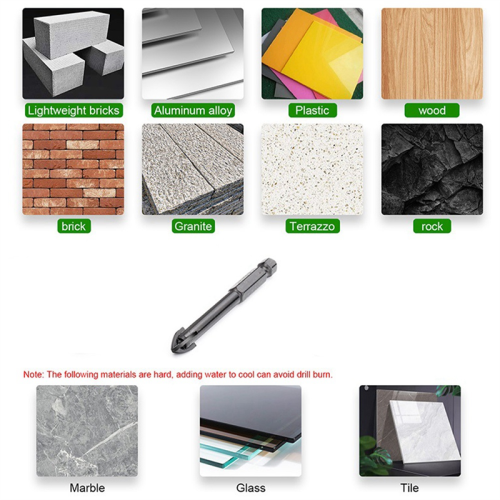 Ceramic Drill Bit Hexagon Tile Concrete Cement Wall Drilling 8Mm 2