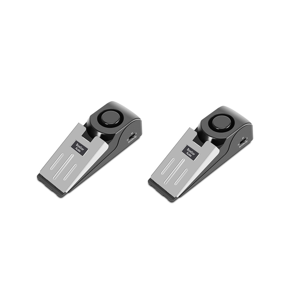 2Pcs Travel Door Stopper Alarm Portable 120Db Security Floor Stops Adjustable Sensitivity For Home Dormitory 4852398606861