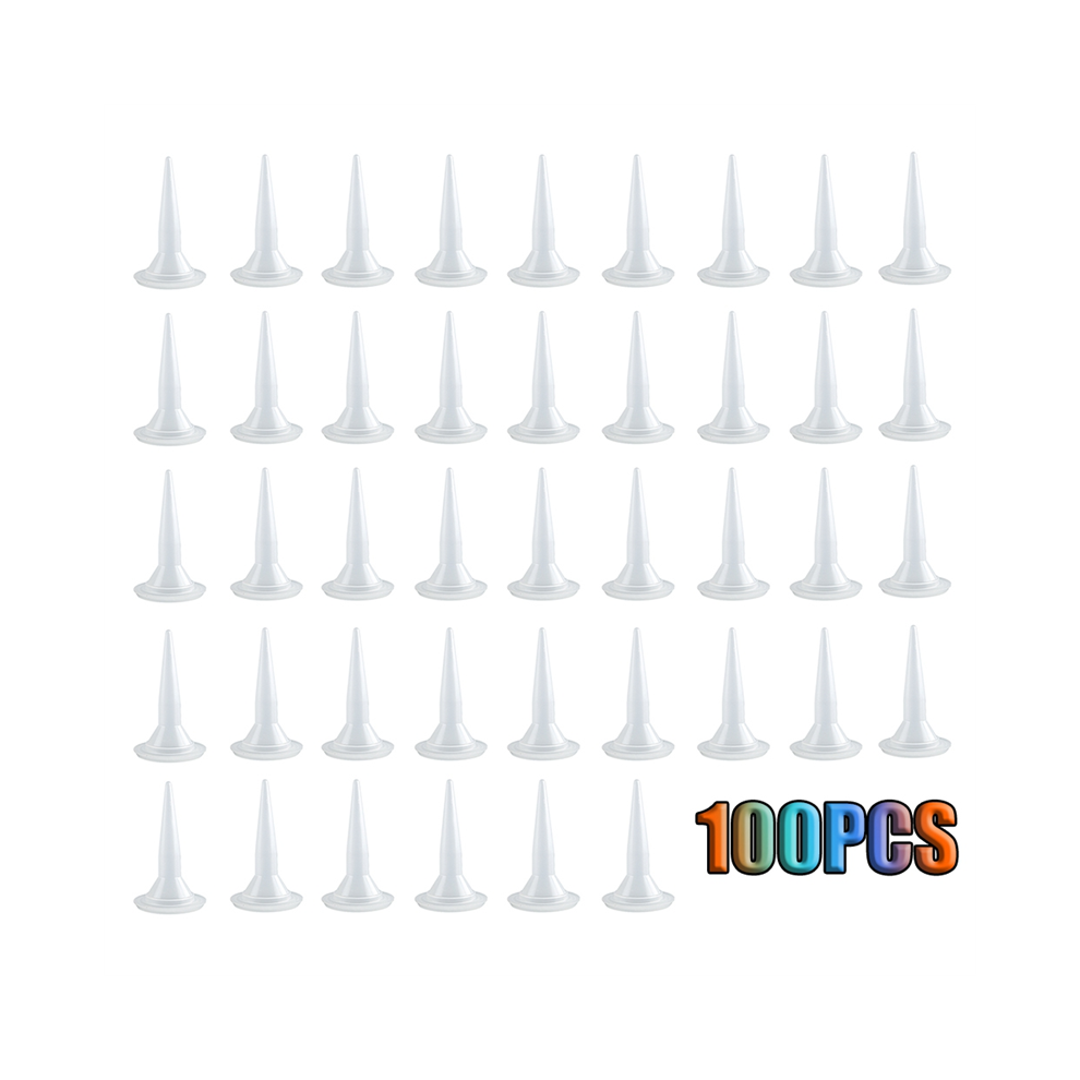 100 Pcs Plastic Structure Caulking Nozzles Extender Caulk Nozzle Tip Tool For Applicator, Easy To Use 4852398612367