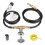 Burner Connection Kit, Propane Fire Pit Replacement with 1/2In Control Valve Key Set, Adjustable Pressure Regulator Hose 8