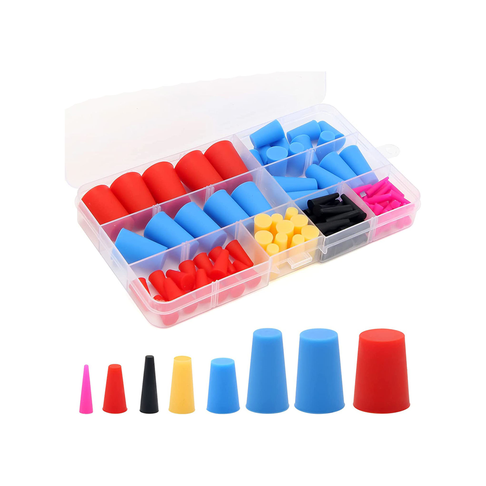 110Pcs Silicone Rubber Tapered Plug, High-Temperature Resistant Stoppers For Hole Plugs, Spraying, 4852398610905