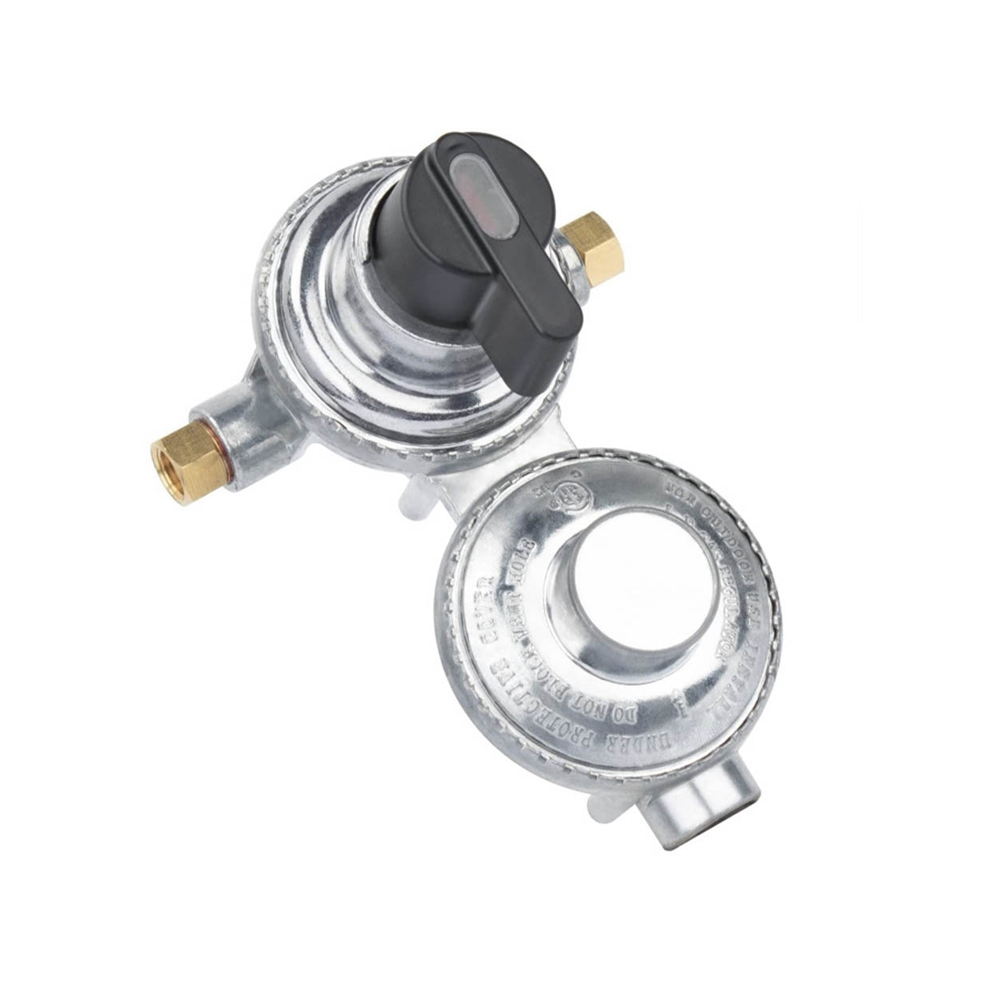 2-Stage Automatic Changeover Lp Propane Gas Regulator 1/4Inch Sae Inverted Flare For Rv Trailer 4852398619472
