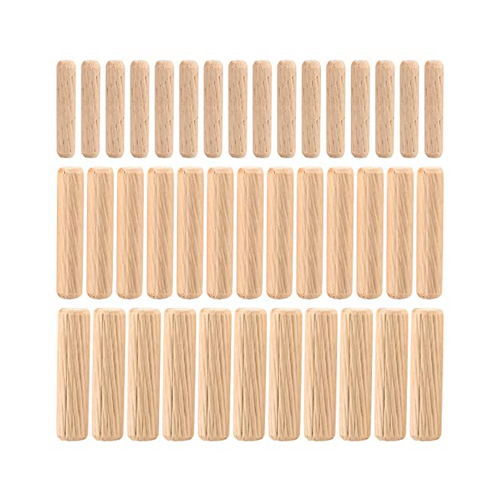 90Pcs Wooden Dowel Pins, Straight Groove Pins With Beveled Ends Tapered, For Furniture Door, M6 M8 M10 4852398616563