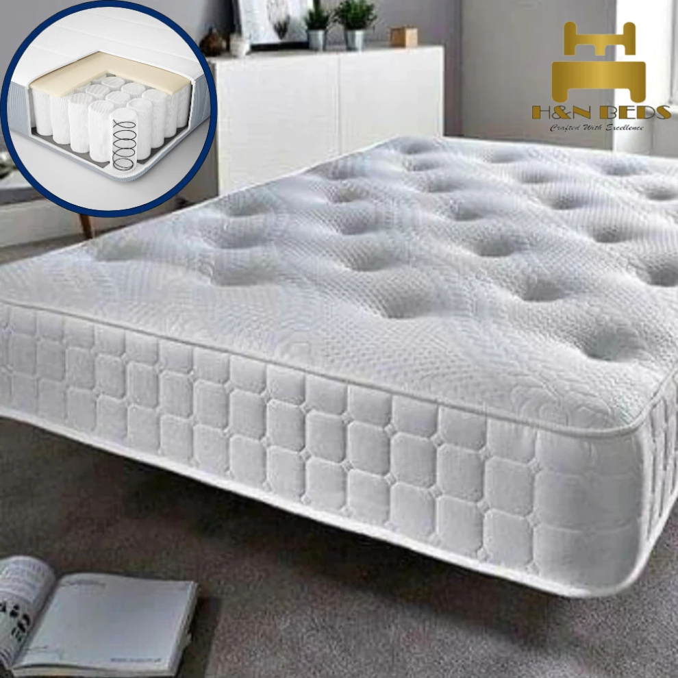 (4ft Small Double , 3000 Pocket Sprung Mattress) 1000,2000&3000 Pocket Sprung Mattress Double Bed Mattress Single, King UK Sizes-image-OPC-PJ8RKGN-NEW