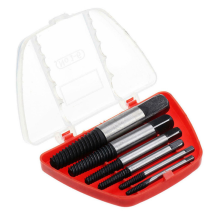 6 Pieces of Broken Screw Extractor Set 3-25mm Drill Carbon Steel Double-Sided Pulling Center