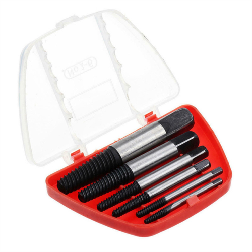 6 Pieces of Broken Screw Extractor Set 3-25mm Drill Carbon Steel Double-Sided Pulling Center