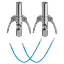 2Pcs NPTI/8 10000PSI Grease Coupler Heavy-Duty Quick Release Oil Two Easy to Push Pump