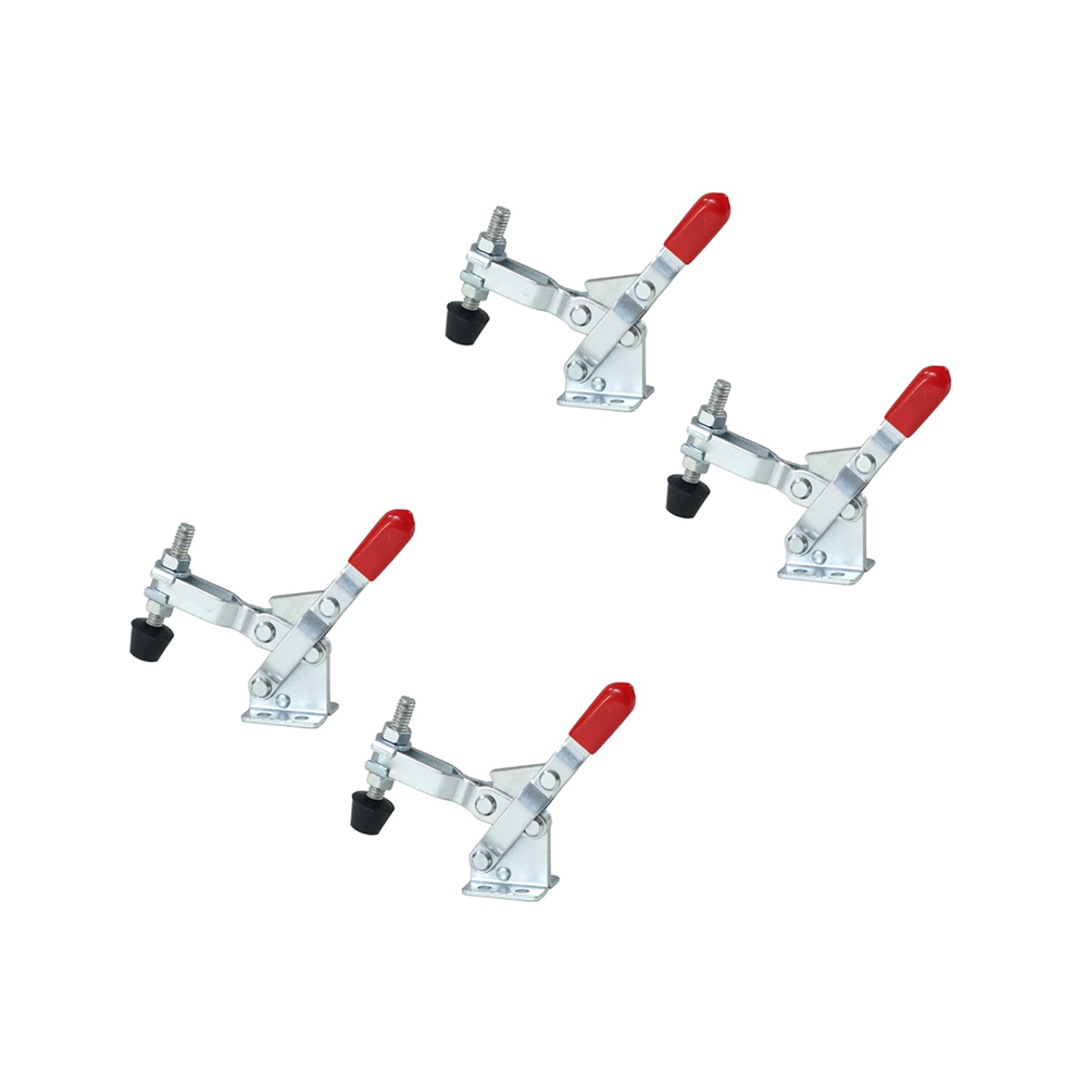 4Pcs Vertical Quick-Release Toggle Clamp 102B - 220 Holding Capacity W Rubber Pressure Tip 4852398626852
