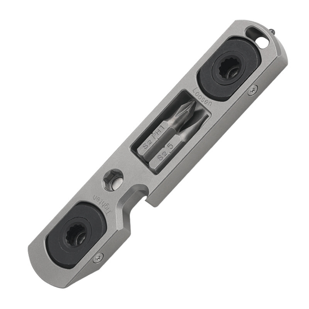 Titanium Alloy Multi-Functional Mini Ratchet Screwdriver Wrench Bottle Opener 4852398628955