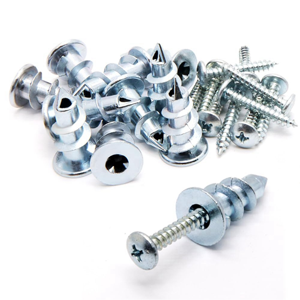 Photos - Nail / Screw / Fastener Jehiatek Zinc Self-Drilling Drywall/Hollow-Wall Anchor Kit with Screws  (30 PCS)