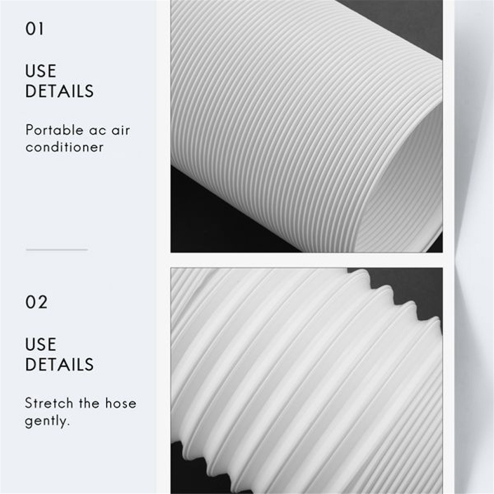 Portable Counterclockwise Exhaust Hose Universal Pipe Air Conditioner Ducting 5.1 Inch Width Pvc Duct 4852398633737
