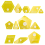 Set of 12 Patchwork/English Paper Piecing Quilt Template Set,Hand Sewing Diamond Triangle Patchwork Tool 2
