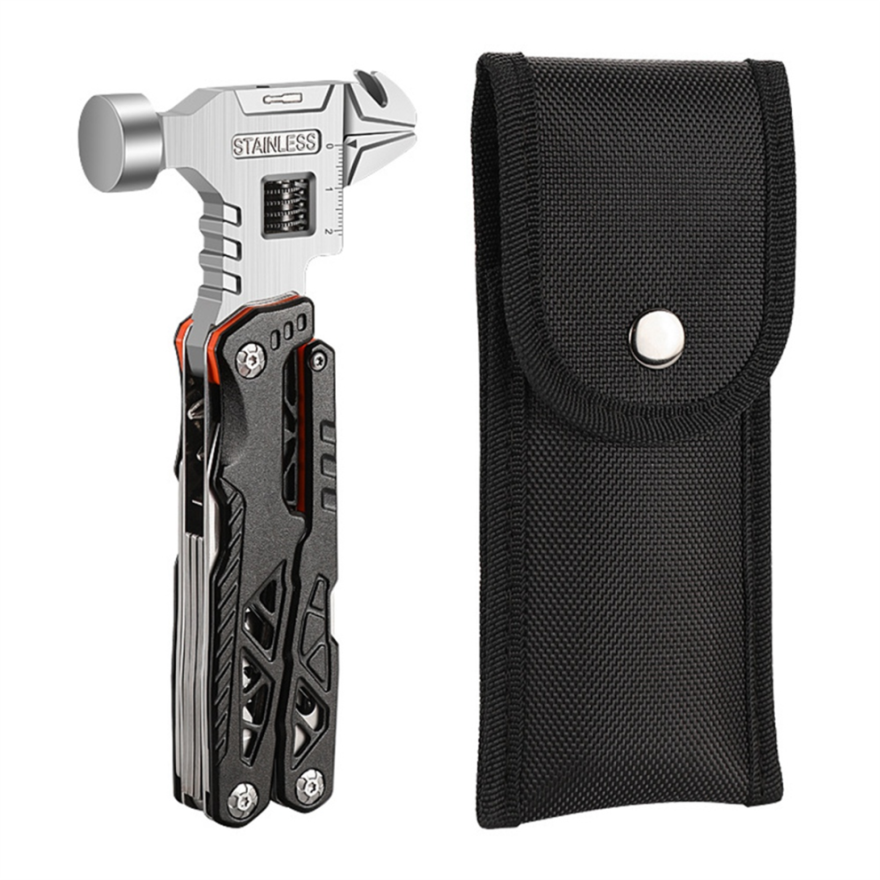 Multifunctional Pliers Multitool Claw Hammer Stainless Steel Tool With Nylon Sheath For Outdoor Camping Hiking 4852398631740