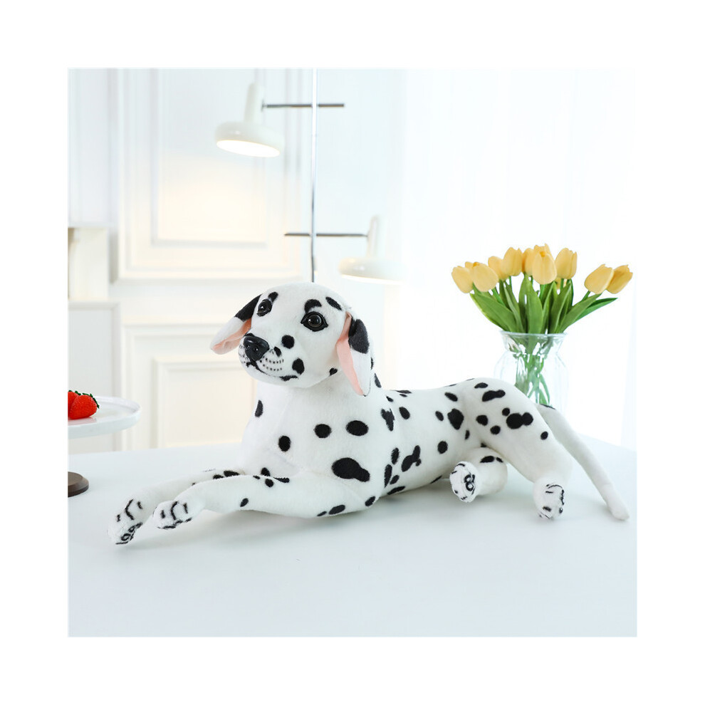 (Dalmatian Lying, 28cm) Plush Dog Soft Toy Realistic Puppy Sheepdog Shar Pei Dalmatian Bed Prop For Kids