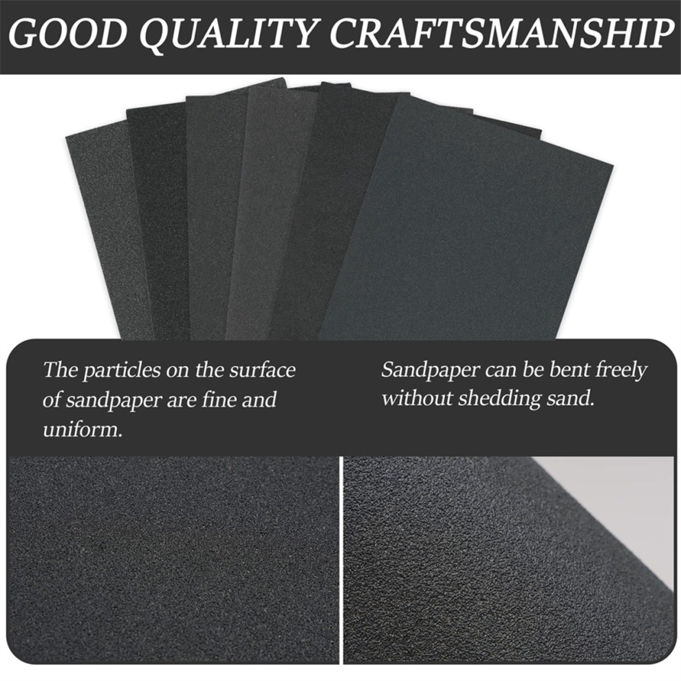 52Pcs Sandpaper Set 120-2000 Grit Sanding Paper Water/Dry Abrasive Sandpapers For Wood Metal Polishing Automotive 4852398636264