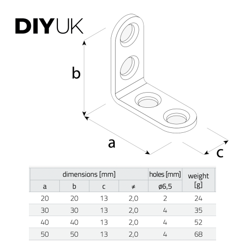 Zinc-Plated Steel Angle L Brackets Corner Braces Right Angle Joint Support 2