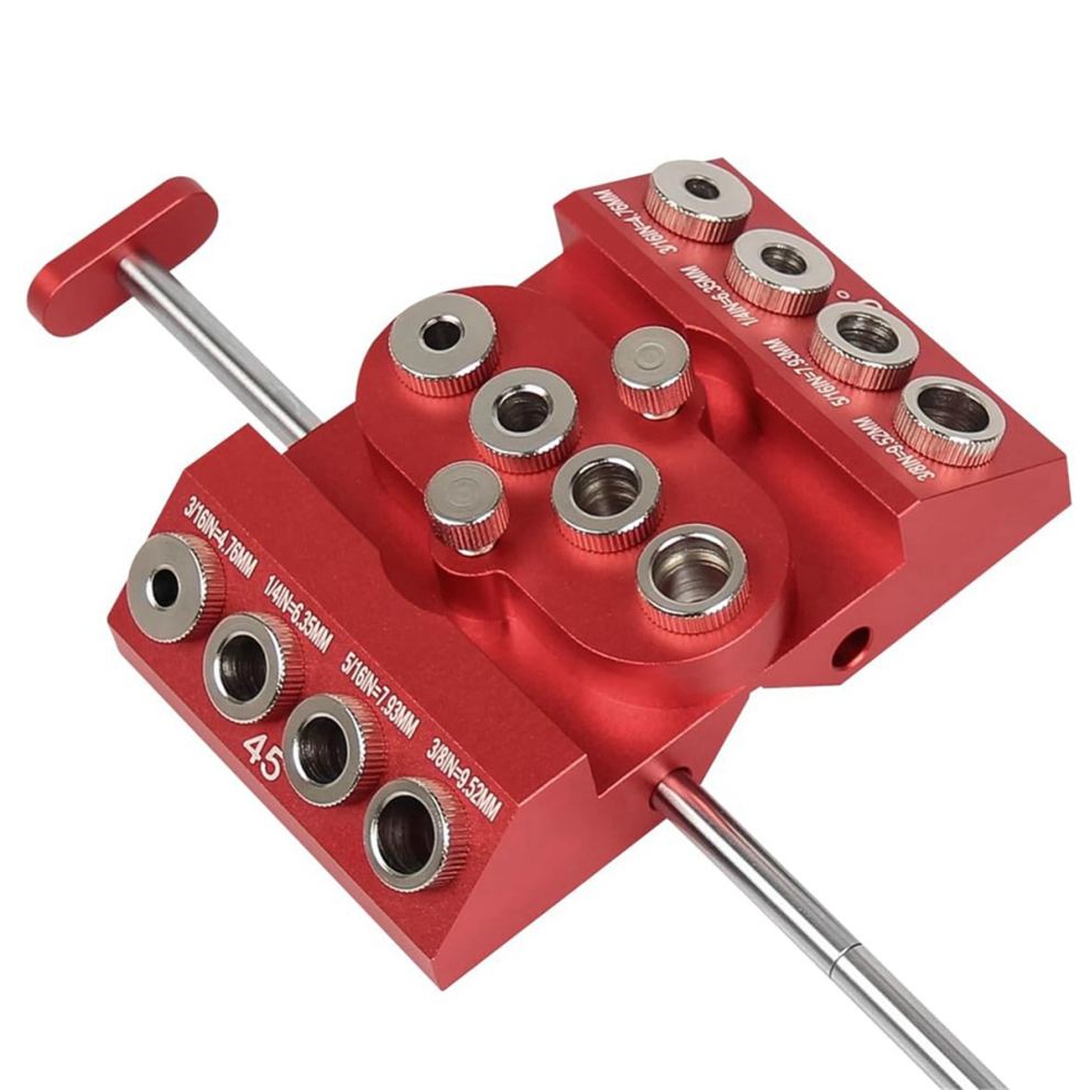 30 45 90 Degree Angle Drill Guide Jig Block For Straight Angled Holes With Detachable Positioning Bar 4852398648014