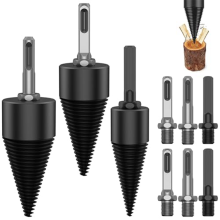 12Pcs Firewood Log Splitter, with 9 Shank, Sturdy Heavy Duty Electric Drills Screw, for Drill