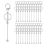 25 Pcs Beadable Keychain Bars Bulk for Beads DIY Blank Metal Beaded Bead Crafts 8