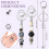 25 Pcs Beadable Keychain Bars Bulk for Beads DIY Blank Metal Beaded Bead Crafts 5