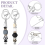 25 Pcs Beadable Keychain Bars Bulk for Beads DIY Blank Metal Beaded Bead Crafts 6