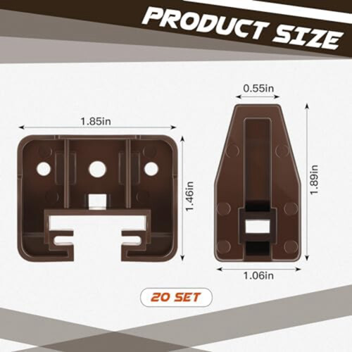 20Set Drawer Slides and Guides Replacement Part Undermount Stopper for Center Mount 1