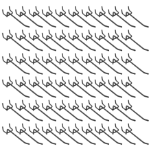 Peg Board Hooks 4Inch, Shelf Metal Display Wall for 1/4Inch Spaced Board,60PCS