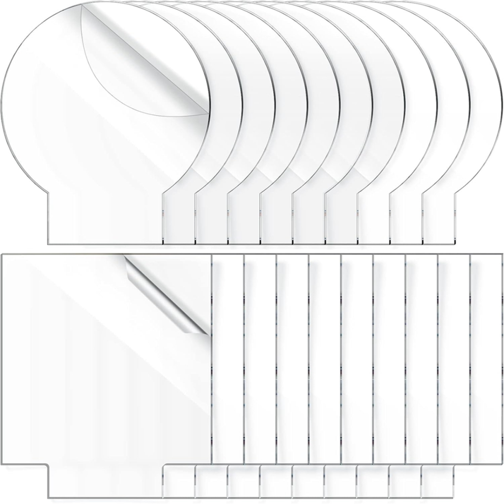 20 Pcs 2 Mm Acrylic Blanks For Light Base Plastic Cast Clear Sheet Square And Round Panel Sign Blank 4853504690941
