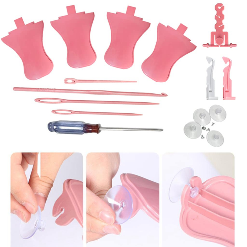 1 Set DIY Knitting Machine Accessories, Rotating Knit Wire Rack Replacement with Tensioner, Hook Kit 1