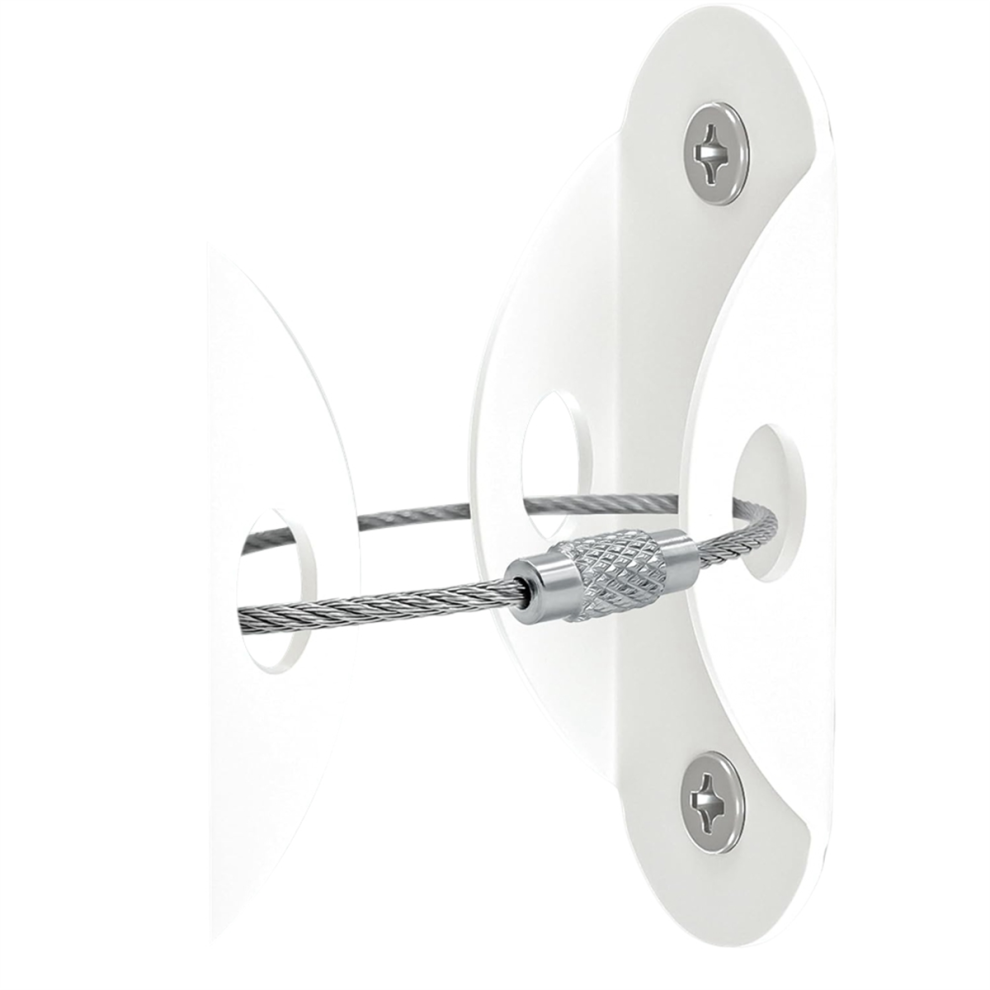 Furniture Anchors (6 Pack) For Anti Tip Earthquake Straps Resistant To 400 Lbs, White Jehiatek