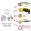 45mm Crochet Edge Rotary Cutter Blades, Skip- Perforating Replacement Blade, Pack of 6 2