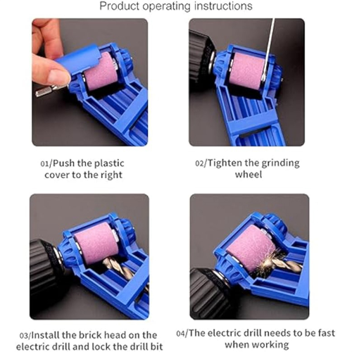 Portable Drill Bit Sharpener with Grinding Wheel Sharpening Tool for Metal Iron Polishing Grinder 2