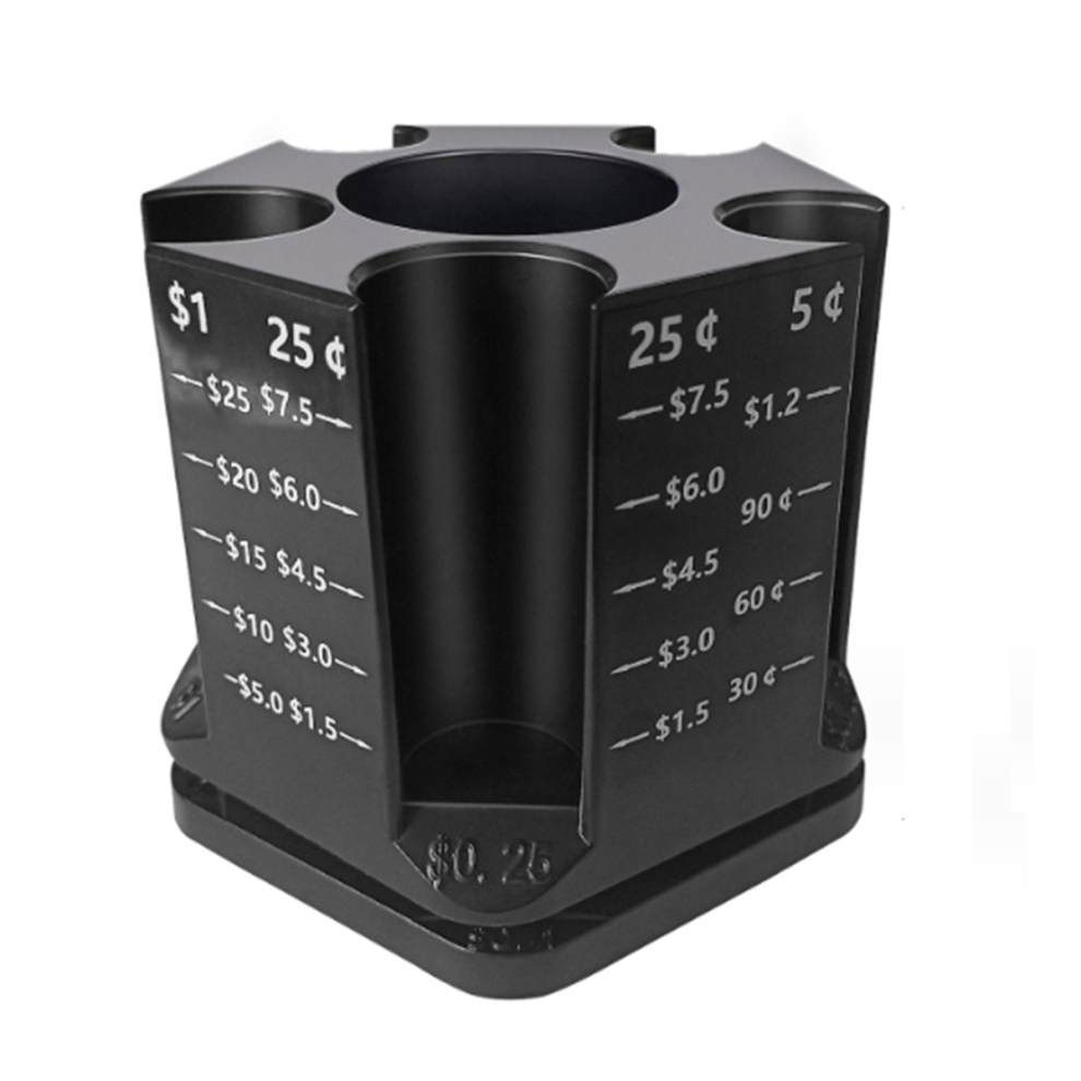 Coin Counter Sorter, 2 In-1 Desk Organizer, 360Rotatable Sorter & Pen Holder,Coin Pencil Holder-image-OPC-PJ896WV-NEW