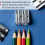 Handheld Metal Pencil Sharpener with 2 Holes, Pack of 6 6