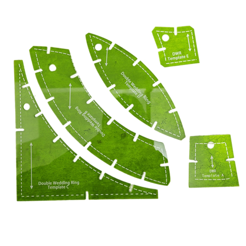 5pcs Polygon Transparent DIY Sewing Quilting Templates Stencils Craft Patchwork Ruler Handmade Practical Tool