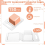 150Pack Wax Melt Container 1.3 Oz Plastic Set for Melts Clear Flip Top, Empty Candle Melt,Square 3