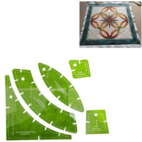 5pcs Polygon Transparent DIY Sewing Quilting Templates Stencils Craft Patchwork Ruler Handmade Practical Tool 2