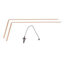 2Pcs Copper Dowsing Rods Spiritual Divining Flexible Rod Spirit with Pendulum Pendant