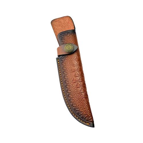 Leather Knife Scabbard Outdoor Straight Carrying Case Belt Loop Protective Cover 1