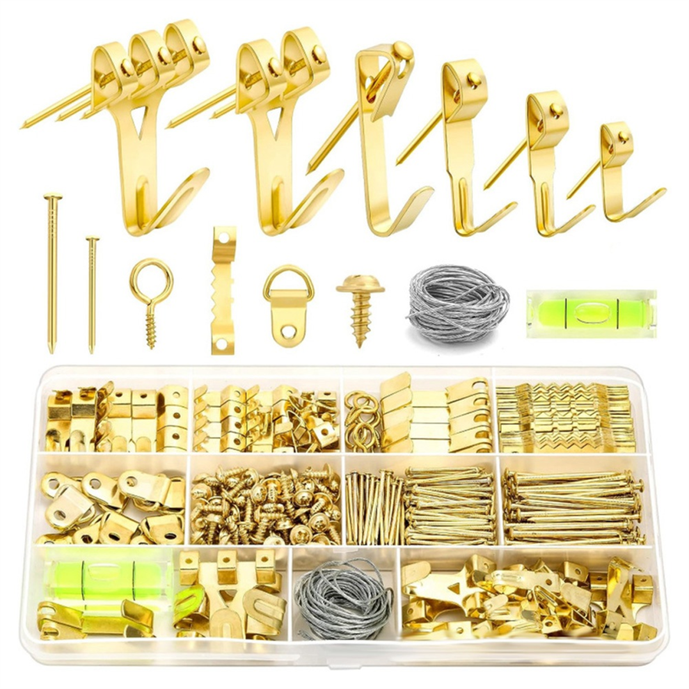 372Pcs Picture Hooks For Hard Walls, Hanging Kit Frame Fixing,Picture Hanger Set With Hooks,Sawtooth 4853504605068
