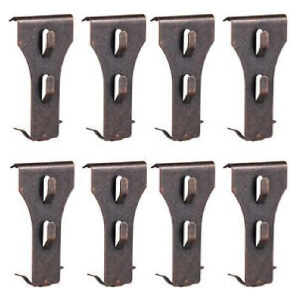 8 Brick Clips For Hanging Hooks 2-1/4In To 2-3/8In Tall Bricks Metal Hook Spring Steel 4853504611458