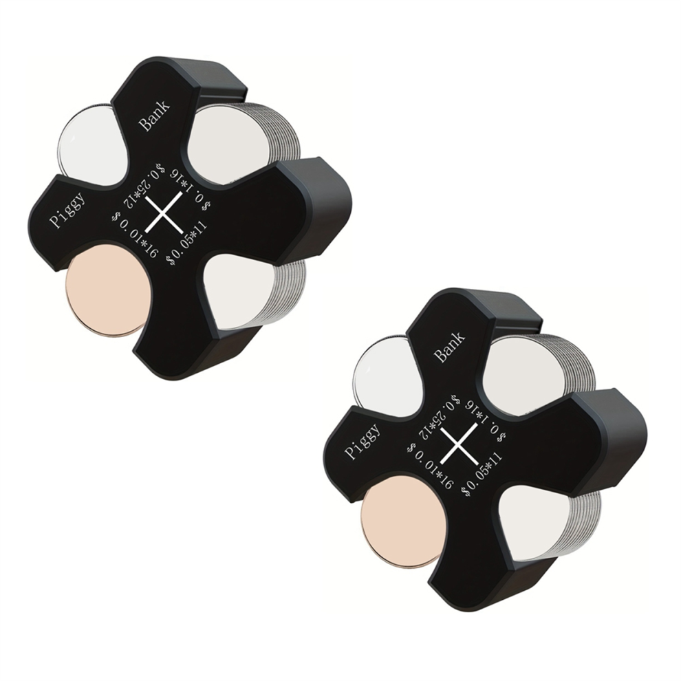 2PCS Coin Holder for Car Change Organizer, Storage 55 and Dispenser Office Use-image-OPC-PJ89CFN-NEW