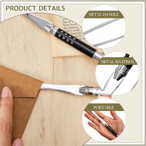 6 Pcs Letter Opener Metal 6.3 Inch Envelope Cutting Knife 2