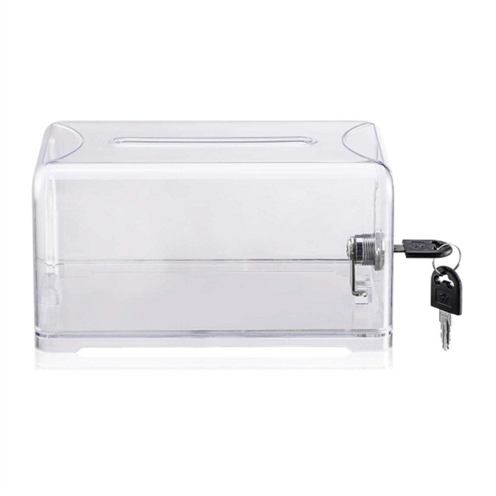 Jehiatek Donation Suggestion Box With Lock, Ballot Box,Suggestion For Fundraising, Donation, Tip Jars, Raffle