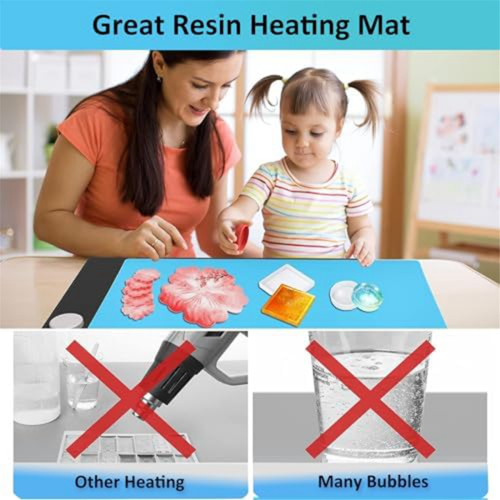 Resin Heating Pad, Fast Curing Machine with Timer and Lid, 4 Hours Auto Shut Off Drying Pad for DIY Epoxy 2