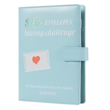 100 Envelopes A5 Money Saving Budget Binder with Cash -Challenge Book to Save 5,050 Valentine'S Day Blue