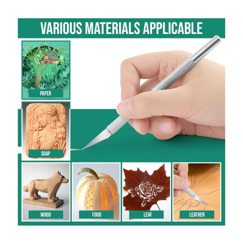 Knife Precision Carving Craft Hobby Kit for DIY Art Work Cutting, Hobby, Scrapbooking, Stencil 2