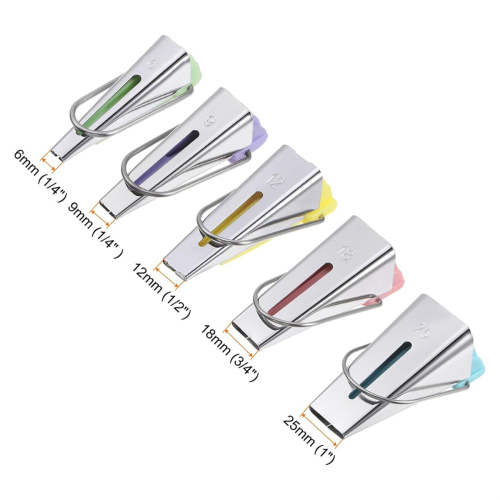 Tape Maker Kit 6mm 12mm 18mm 25mm 9mm Single and Double Fold Fabric Bias Binding Sew Tool for Patchwork 1