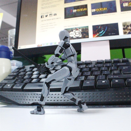 Multi Jointed Movable Robot 3D Printed Mannequin Toyslucky PVC Model Full Body Activity -D 2