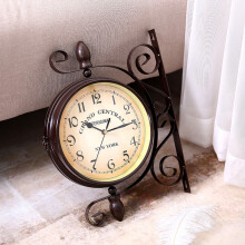Classic European Retro Double-Sided Wall Clock 28*37CM